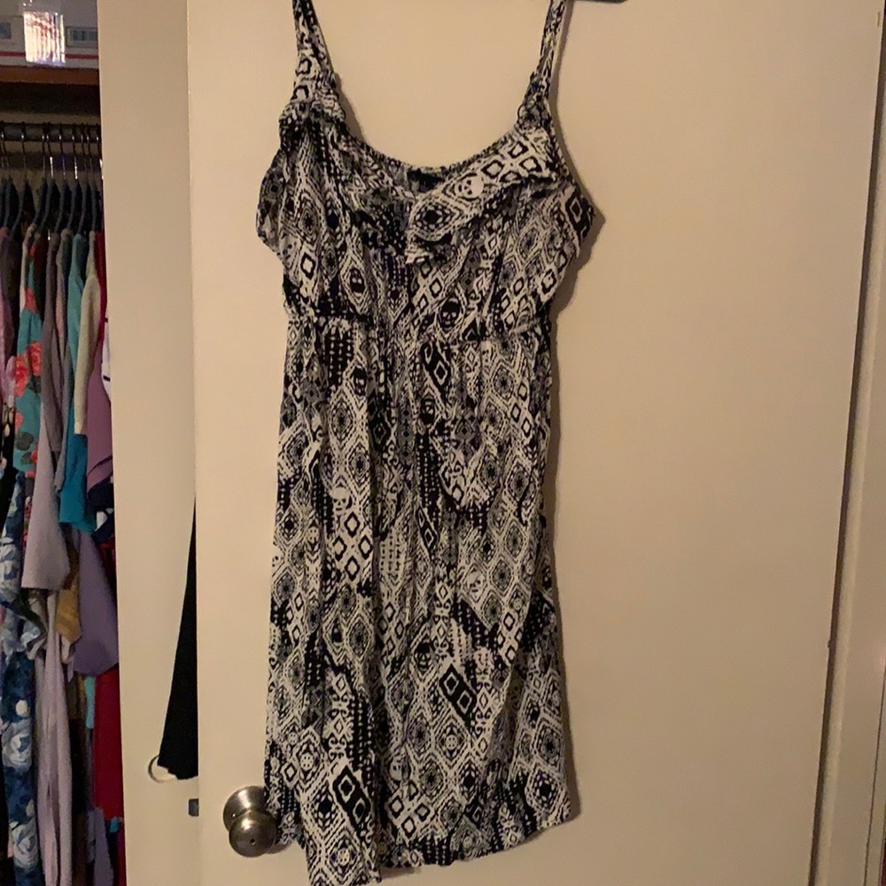 Cream and black sundress